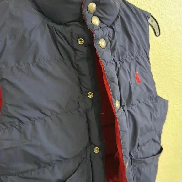 Polo Ralph Lauren Kids Boy’s Reversible Puff Feathers Down Vest Full Zip - Picture 3 of 11